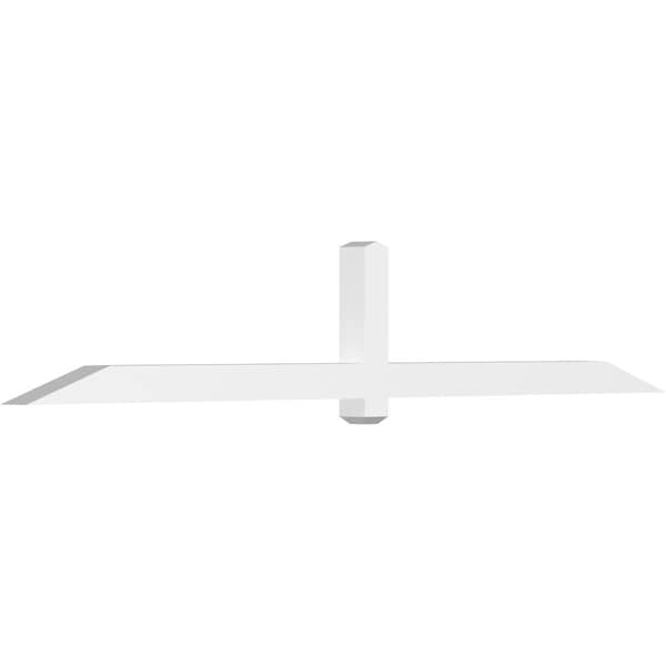 Ekena Millwork Eugene Architectural Grade PVC Gable Bracket, 108"W x 18"H x 4"D x 4"F, 4/12 Pitch GBP108X18X0404EUG00 - main